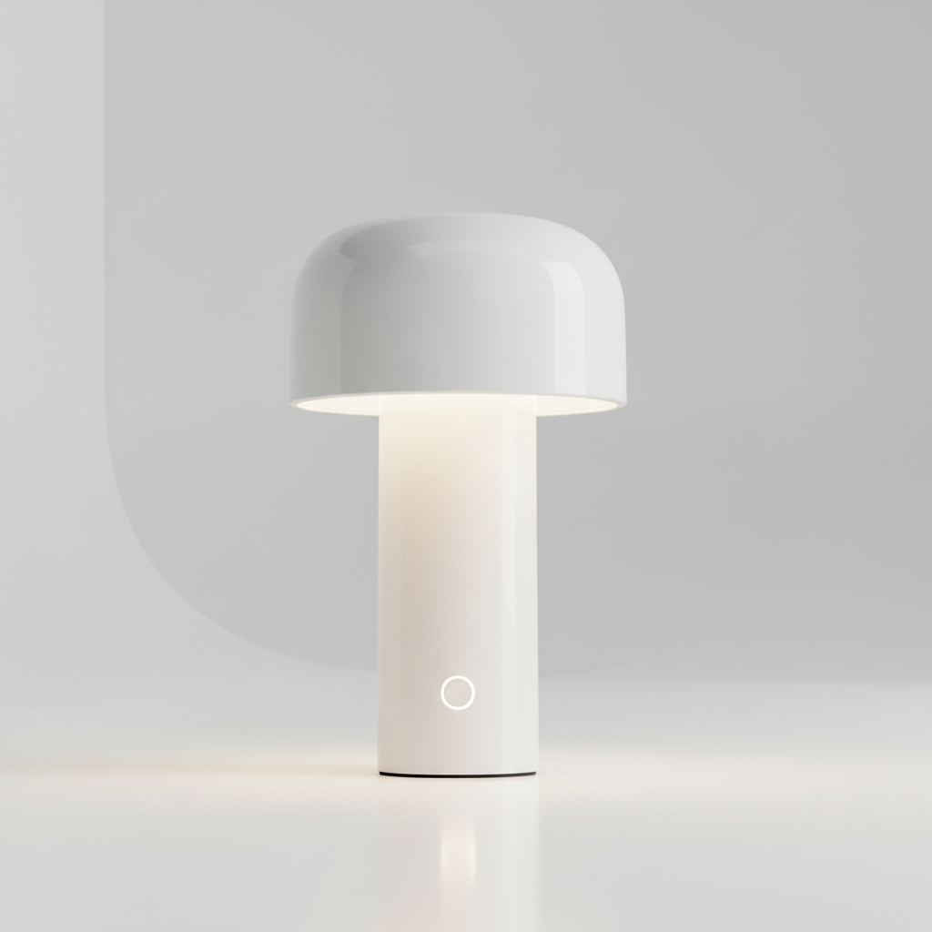 Elegante kabellose Tischlampe in Pilzform mit Touch-Steuerung