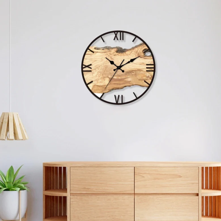 Minimalistische transparente leise Quarzwanduhr aus Acryl