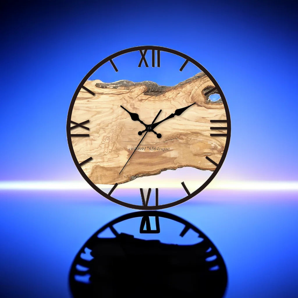 Minimalistische transparente leise Quarzwanduhr aus Acryl