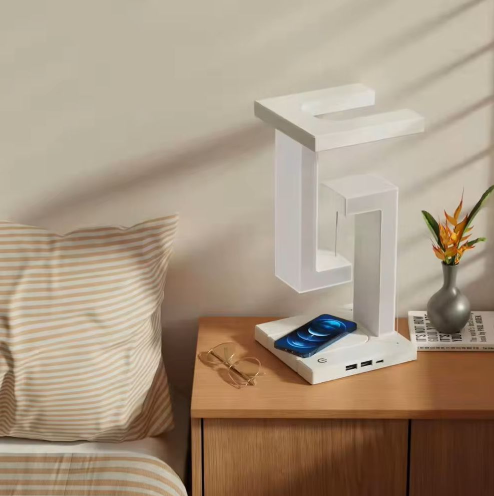 Kabellose Tischlampe mit schwebender Zonenbeleuchtung und Ladefunktion