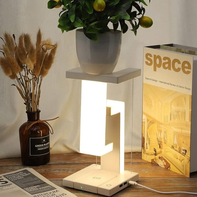 Kabellose Tischlampe mit schwebender Zonenbeleuchtung und Ladefunktion