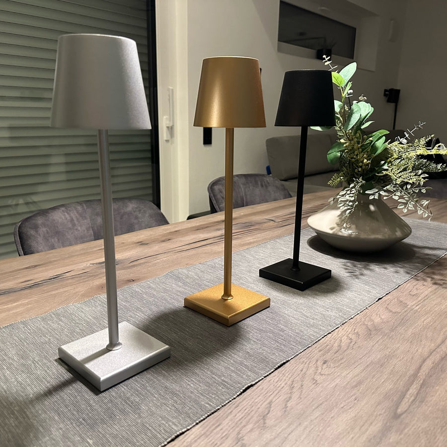 Tragbare, kabellose, dimmbare und wiederaufladbare Tischlampe mit Touch-Steuerung