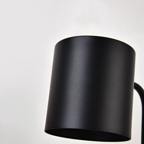 Japanisch-minimalistische Tischlampe aus Holz und Metall mit Kerzenwärmer