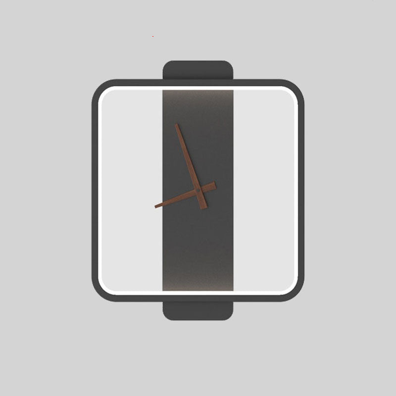 Nordisch-minimalistische Acryluhr mit Wandleuchte für den Nachttisch