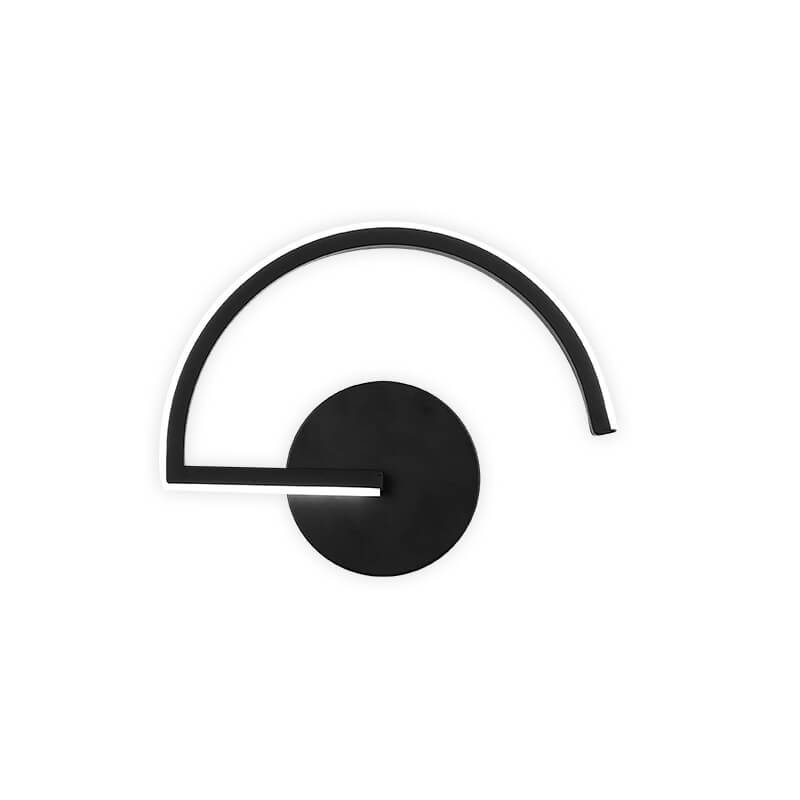 Minimalistische Halo-Wandleuchte mit geschwungener Bogen-Silhouette und Leuchteffekt