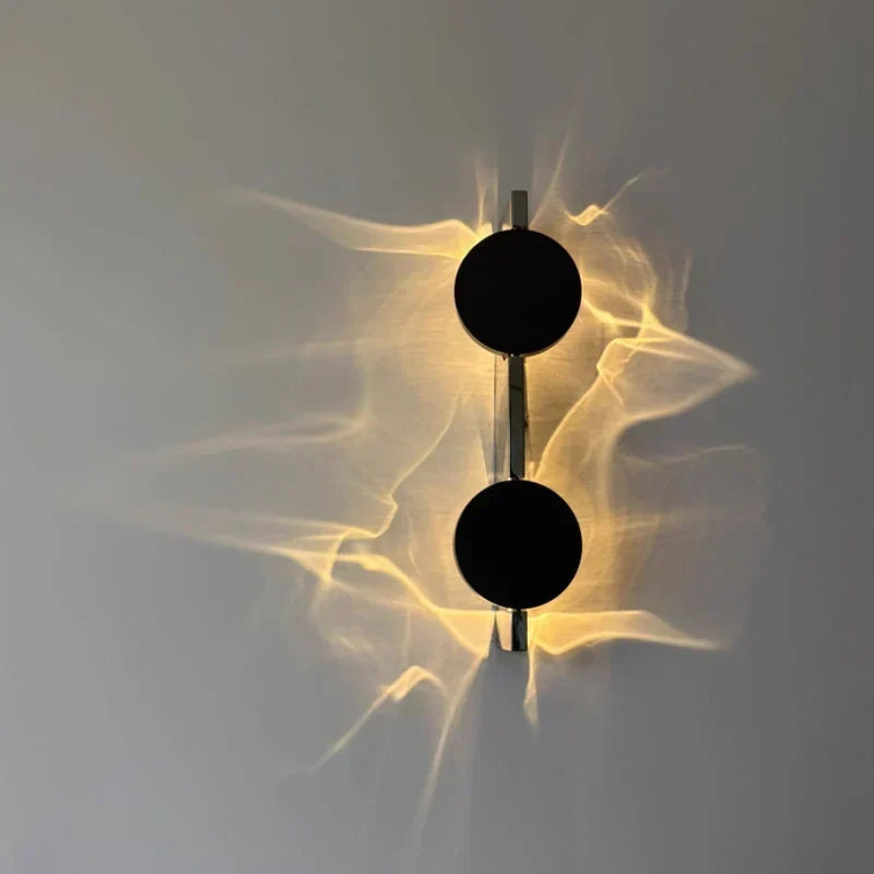 Drehbare Wandleuchte aus Aluminium und Edelstahl mit Ripple-Projektion