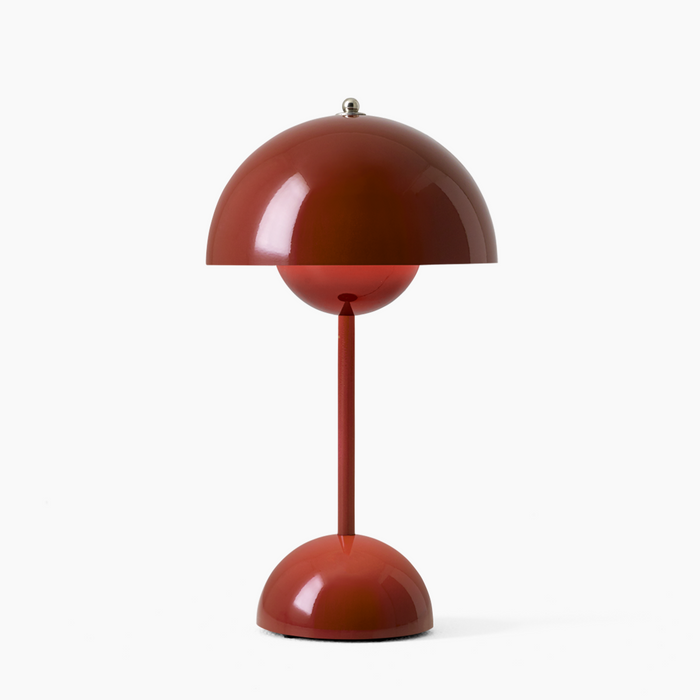 Skandinavische wiederaufladbare Tischlampe mit Pilzknospen-Silhouette und Touch-Steuerung