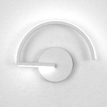 Minimalistische Halo-Wandleuchte mit geschwungener Bogen-Silhouette und Leuchteffekt