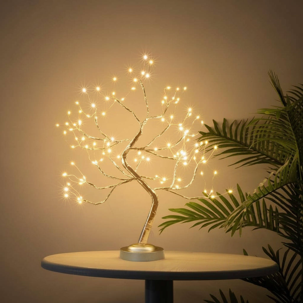 Von der Natur inspirierte Akzent-Tischlampe in Form eines Bonsai-Baums
