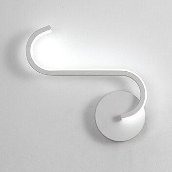 Minimalistische Halo-Wandleuchte mit geschwungener Bogen-Silhouette und Leuchteffekt