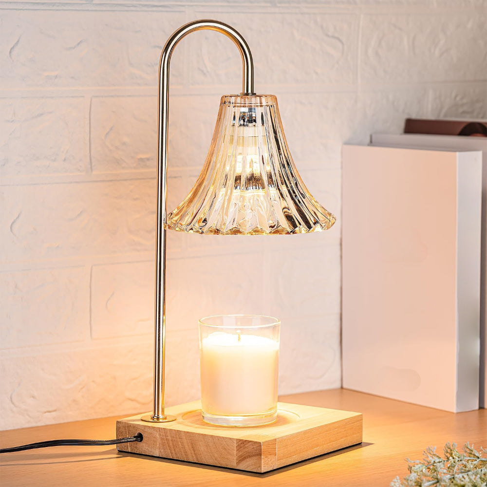 Dimbare elektrische Tischlampe ohne Flamme mit Wachsschmelz-Kerzenwärmer