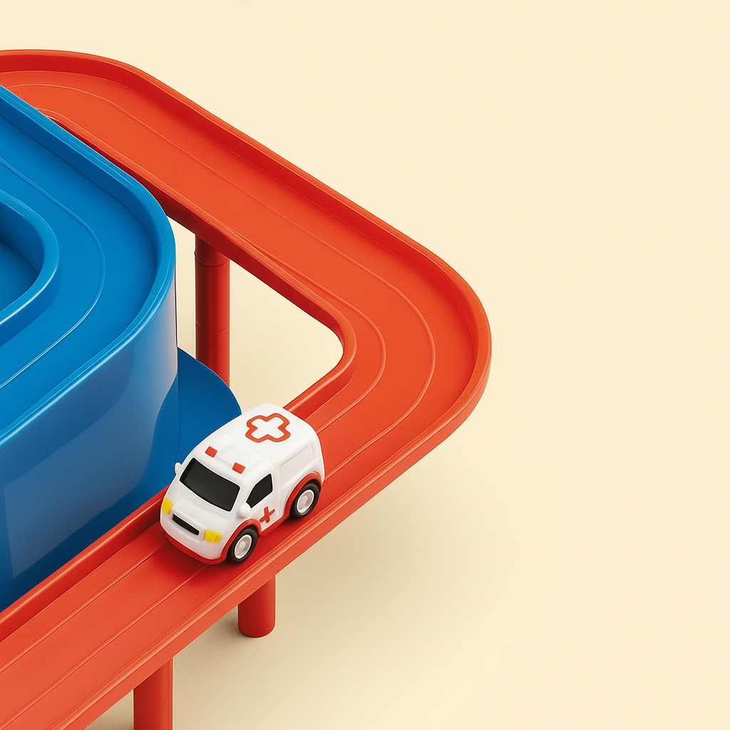 Modulares mechanisches Autorennbahn-Puzzlespielset für City-Abenteuer