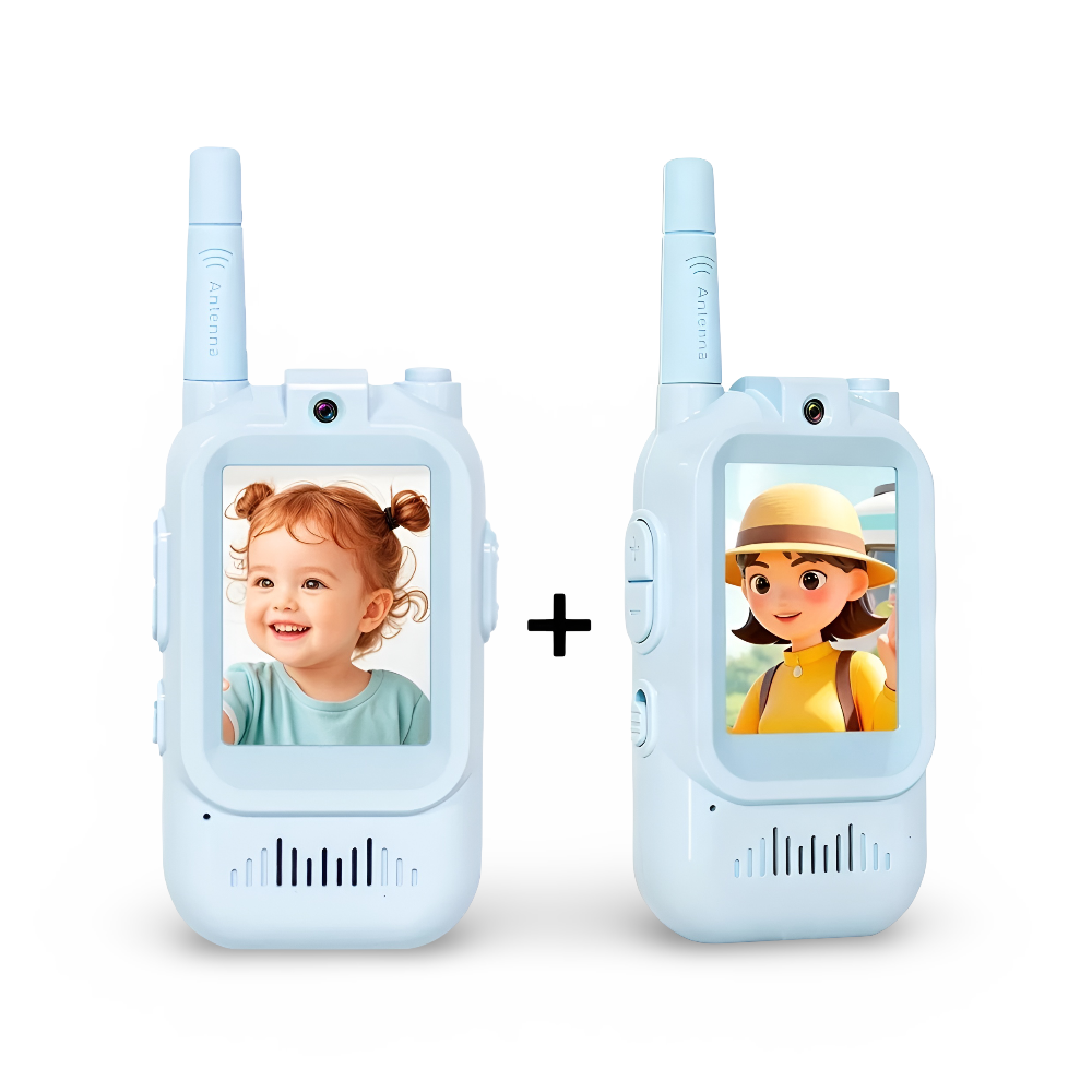Aufladbares Walkie-Talkie-Spielzeugset für Kinder mit Videodisplay und Kamera