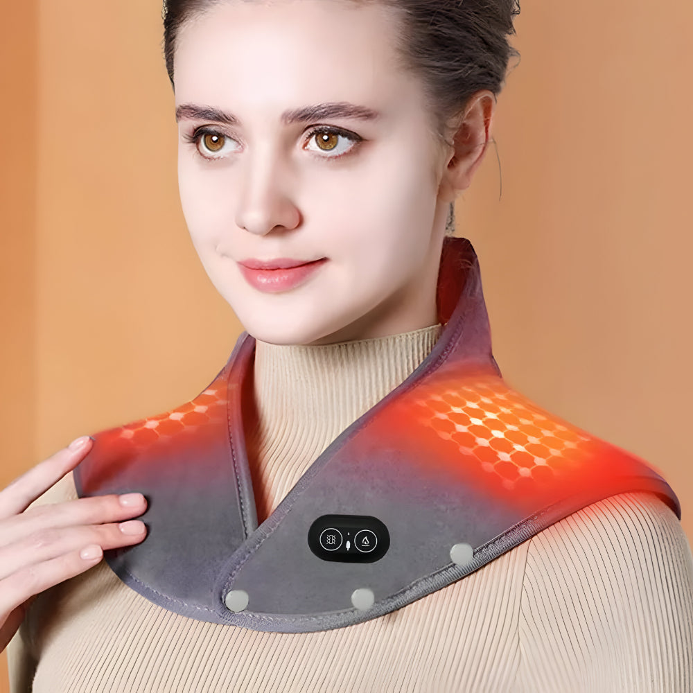 Vibrierendes elektrisches Wärmeauflagen-Massagegerät zum Umlegen für Nacken und Schultern