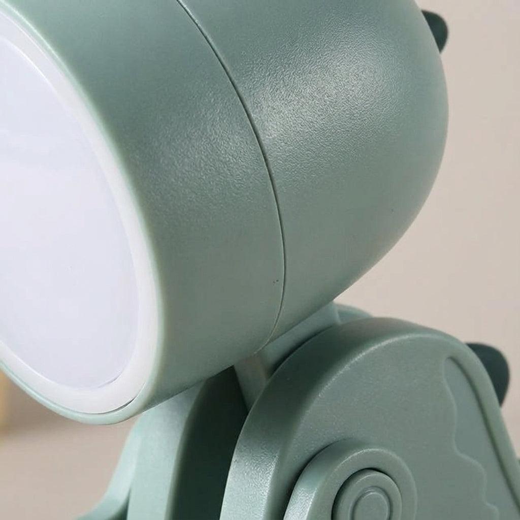 Zusammenklappbare kompakte tragbare Tischlampe mit Dinosaurierfigur und clipfreundlichem Design
