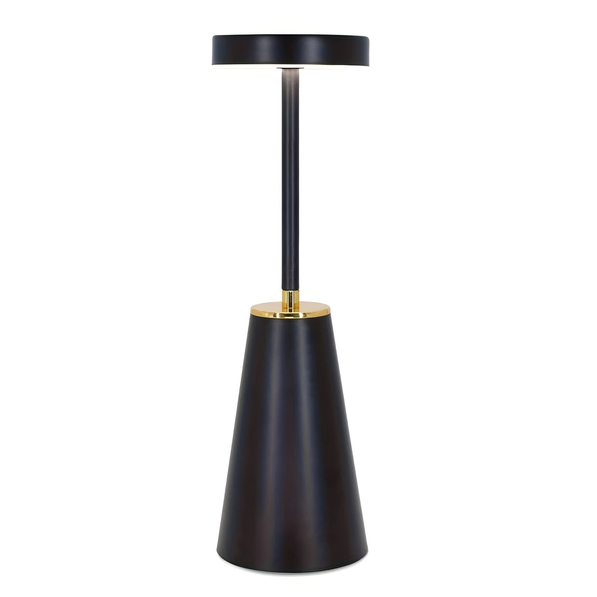 Schlanke kabellose, wiederaufladbare dimmbare Metall-Tischlampe mit Touch-Steuerung