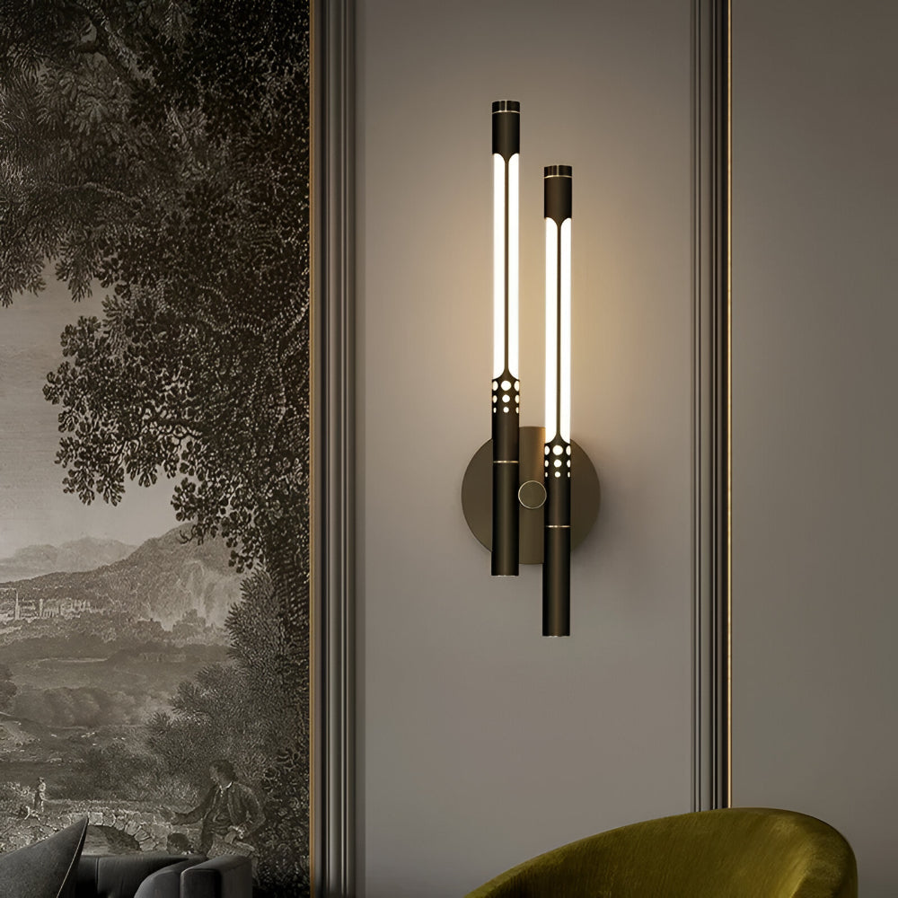 Moderne Wandleuchte für Innenräume aus Metall und Acryl im Stil einer Wandleuchte
