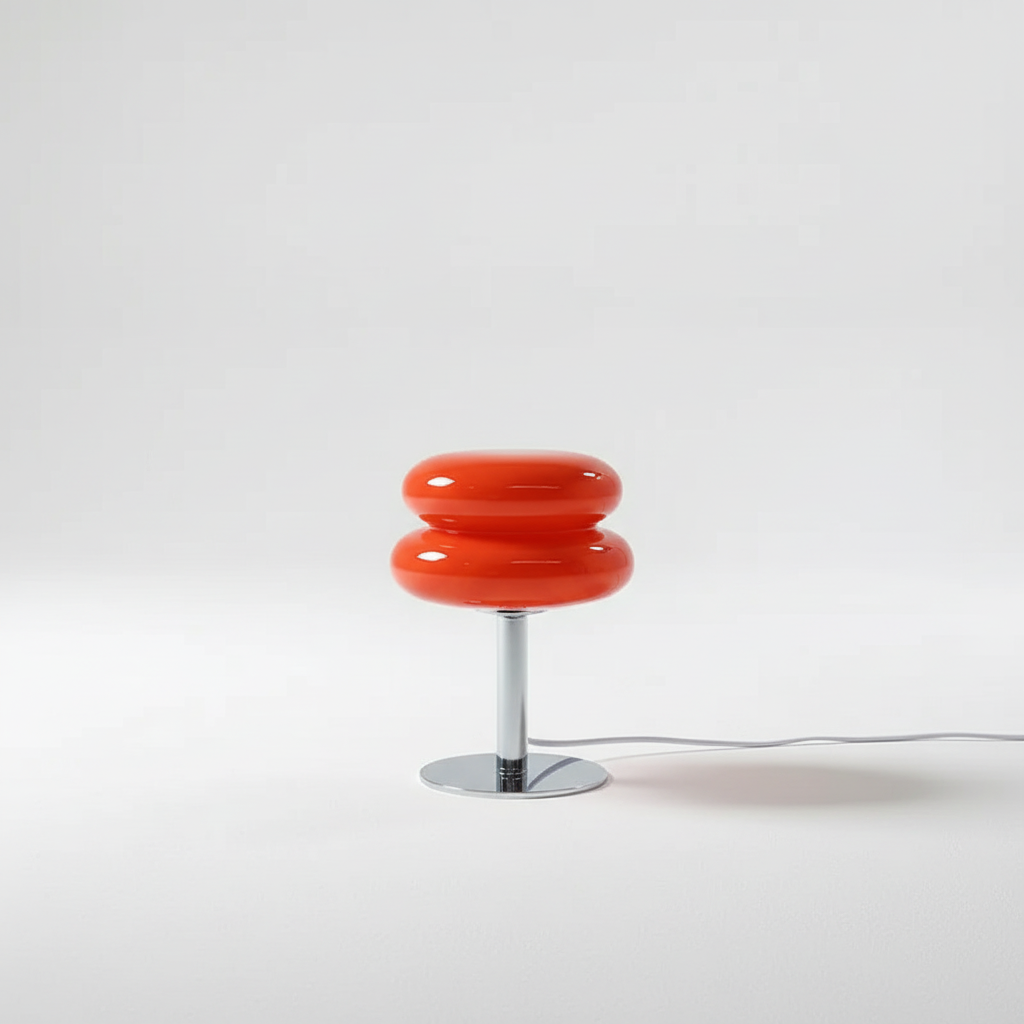 Kompakte kabellose dimmbare aufladbare Tischlampe im Bauhaus-Stil