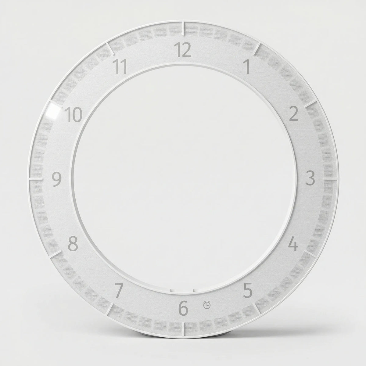 Schlanke digitale Wanduhr mit kreisförmiger Ringanzeige und Dimmer