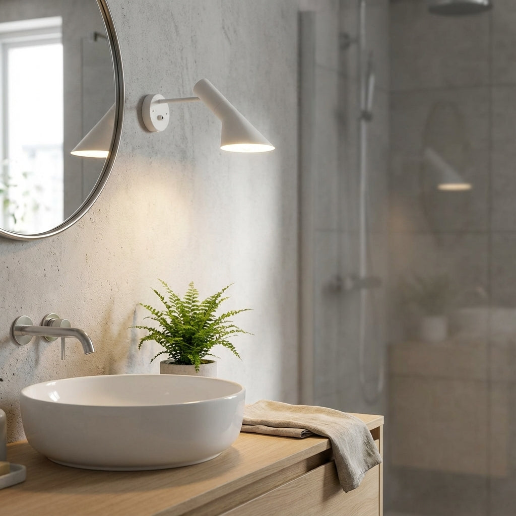 Modulare Aluminium-Wandleuchte mit Kegelleuchtenkopf, verstellbarem Touch-Dimmer