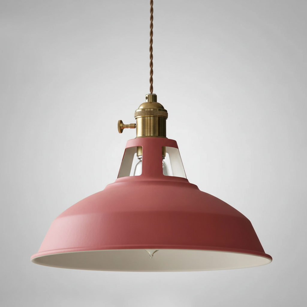 Retro-Pendelleuchte aus Metall im Industriestil mit verstellbarer Kettenaufhängung