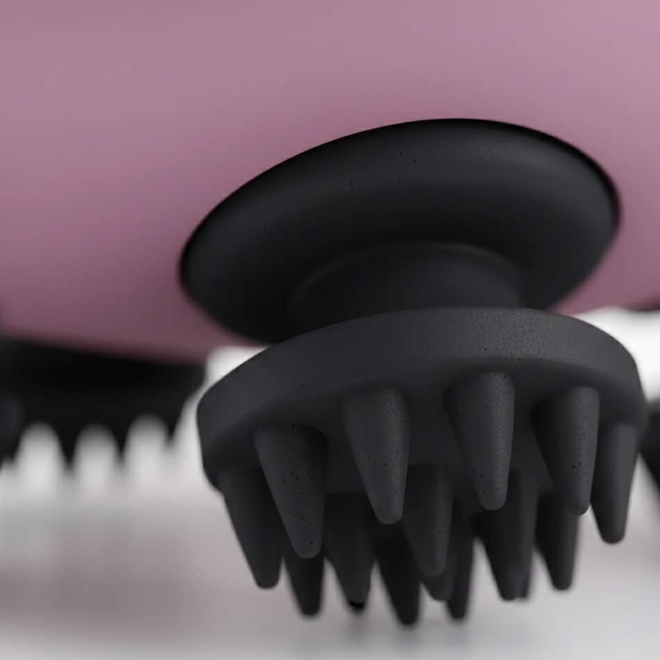 Ergonomisches elektrisches Kopfhautmassagegerät mit Knetfunktion zur Förderung des Haarwachstums