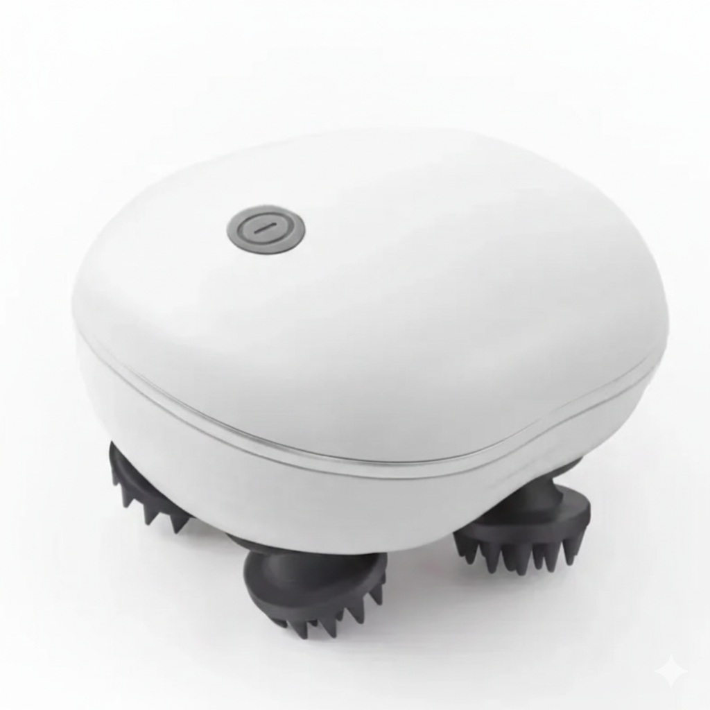 Ergonomisches elektrisches Kopfhautmassagegerät mit Knetfunktion zur Förderung des Haarwachstums