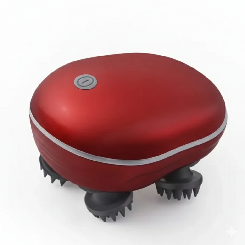 Ergonomisches elektrisches Kopfhautmassagegerät mit Knetfunktion zur Förderung des Haarwachstums