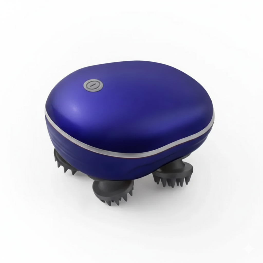 Ergonomisches elektrisches Kopfhautmassagegerät mit Knetfunktion zur Förderung des Haarwachstums