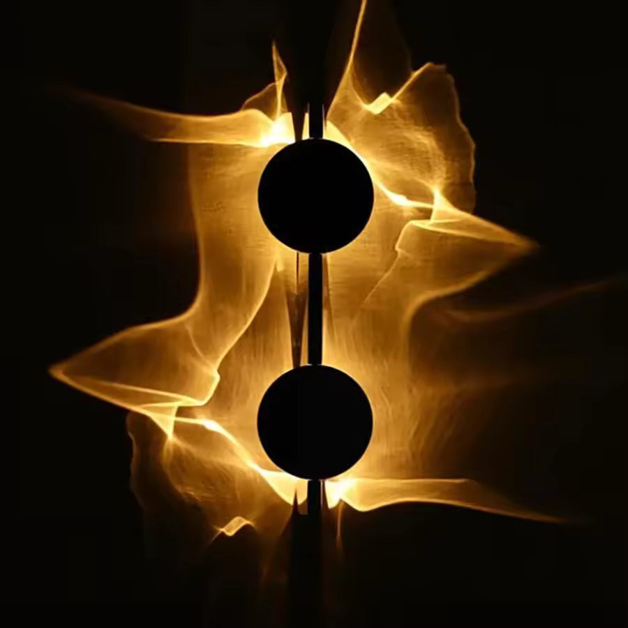 Drehbare Wandleuchte aus Aluminium und Edelstahl mit Ripple-Projektion
