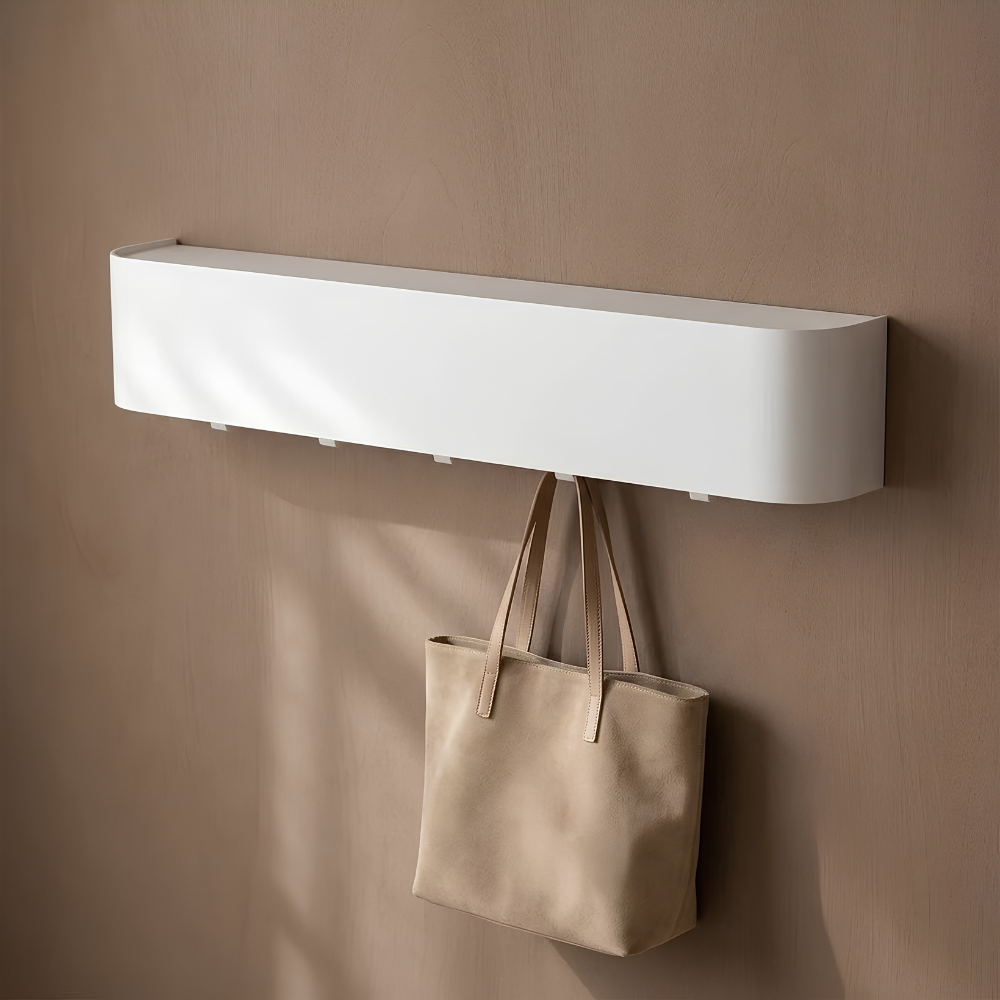 Elegante geometrische klappbare Wandgarderobe in Holzoptik