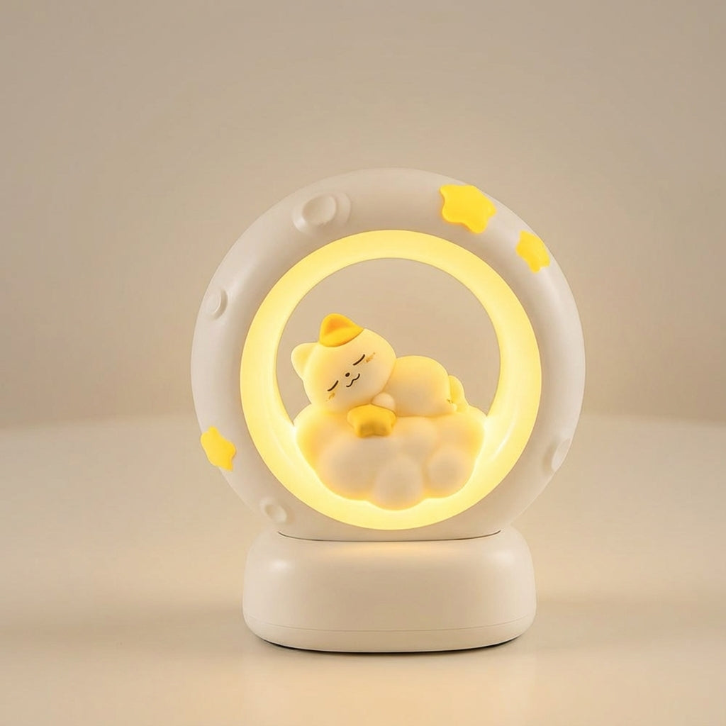 Niedliche dimmbare wiederaufladbare Nachttischlampe in Katzenform