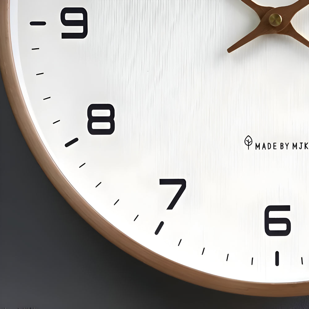 Geräuschlose runde moderne dekorative Wanduhr als Wohnakzent
