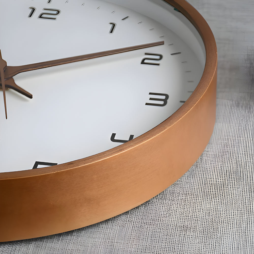 Geräuschlose runde moderne dekorative Wanduhr als Wohnakzent