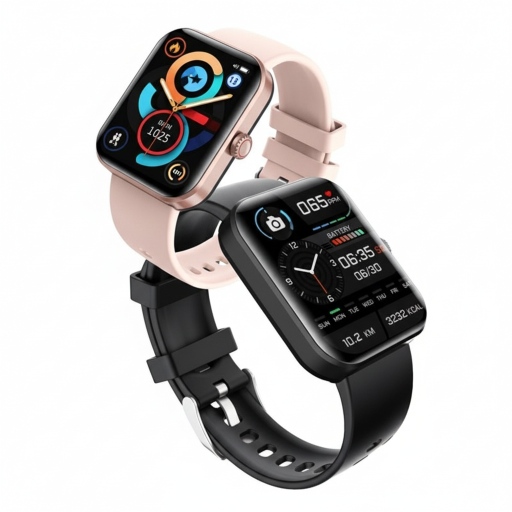 Leichte Smartwatch mit Touchscreen sowie Herzfrequenz- und Schlafüberwachung