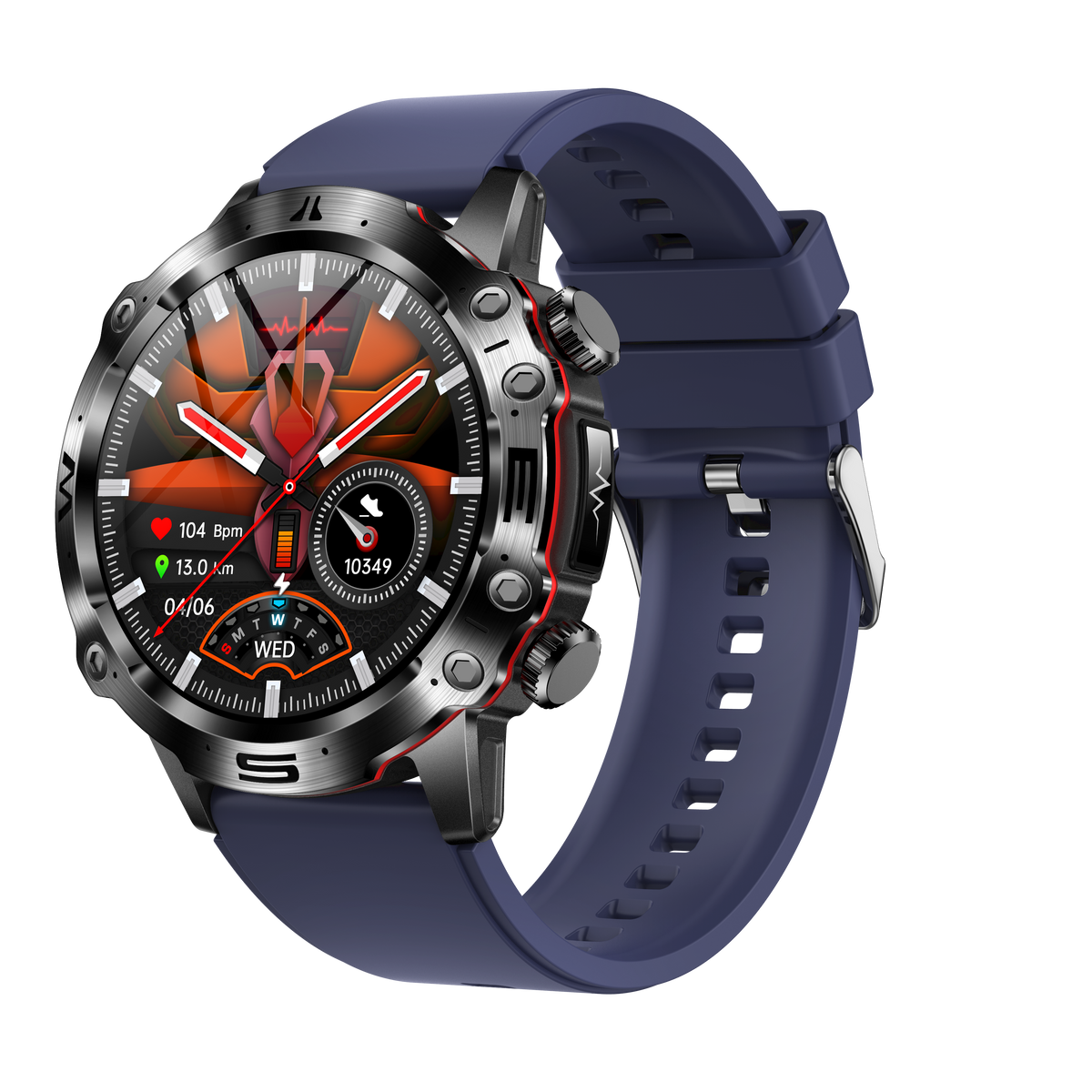 Fitness-Smartwatch mit AMOLED-Touchscreen, EKG, Blutdruckmessung und Bluetooth-Anruffunktion