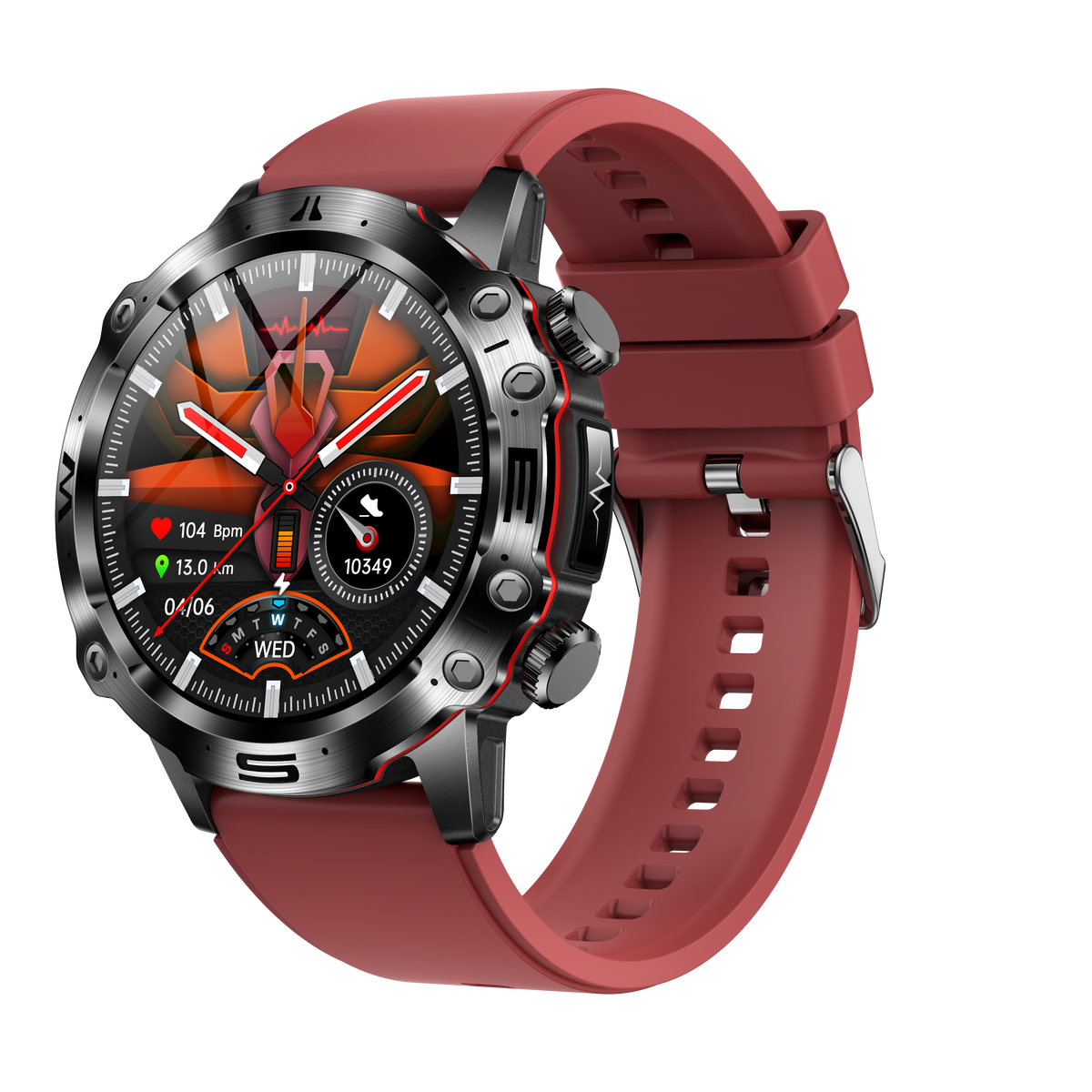 Fitness-Smartwatch mit AMOLED-Touchscreen, EKG, Blutdruckmessung und Bluetooth-Anruffunktion