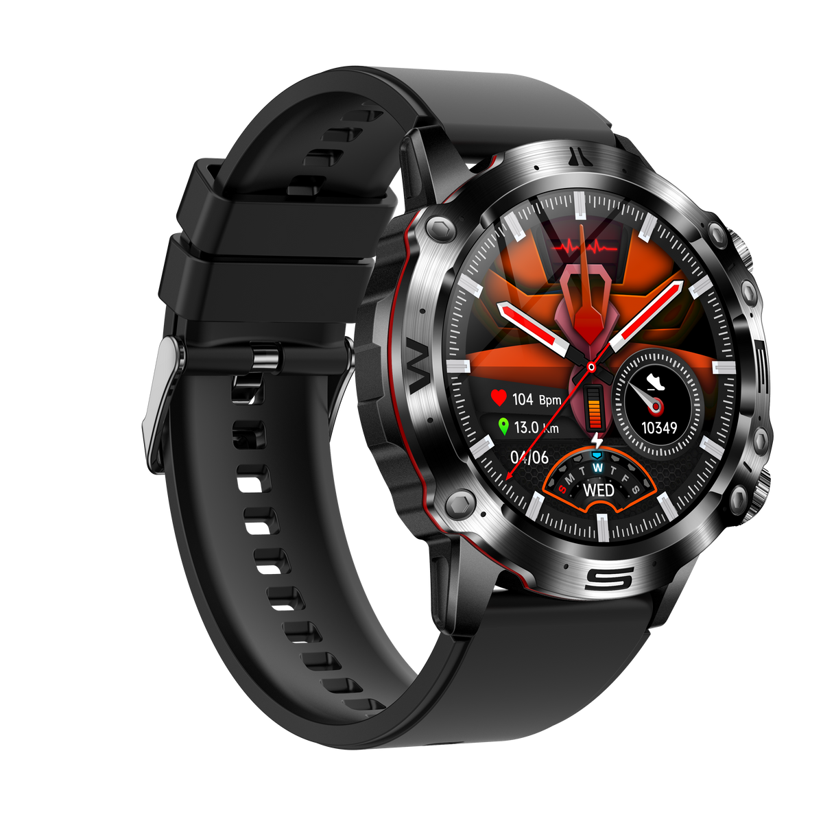 Fitness-Smartwatch mit AMOLED-Touchscreen, EKG, Blutdruckmessung und Bluetooth-Anruffunktion