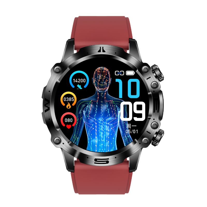 Fitness-Smartwatch mit AMOLED-Touchscreen, EKG, Blutdruckmessung und Bluetooth-Anruffunktion
