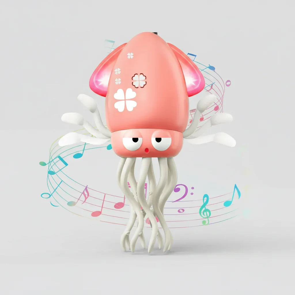 Krabbelnder, musikalischer und tanzender Oktopus als sensorisches Spielzeug für die Spielzeit
