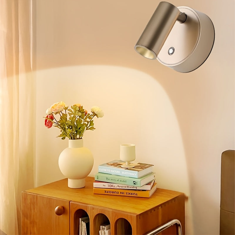 Minimalistische abnehmbare kabellose Wandleuchte mit magnetischer Touch-Steuerung und Akku