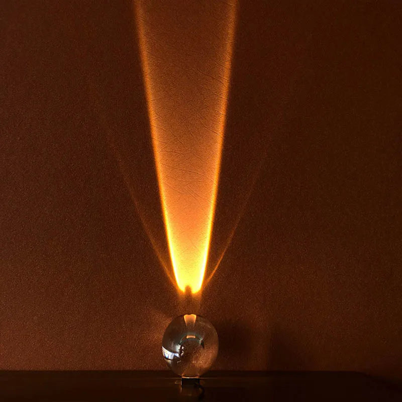 Tischlampe mit Kristallkugel und Nachthimmel-Projektor