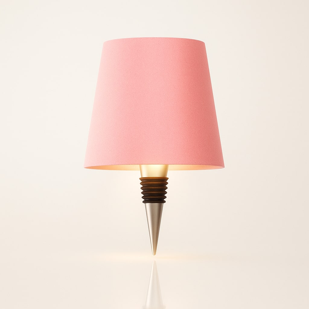 Kabellose, wiederaufladbare Tischlampe als Flaschenaufsatz mit einstellbarer Lichtstimmung