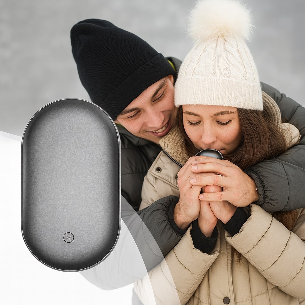 Kompakte wiederaufladbare elektrische Handwärmer-Powerbank mit Doppelfunktion