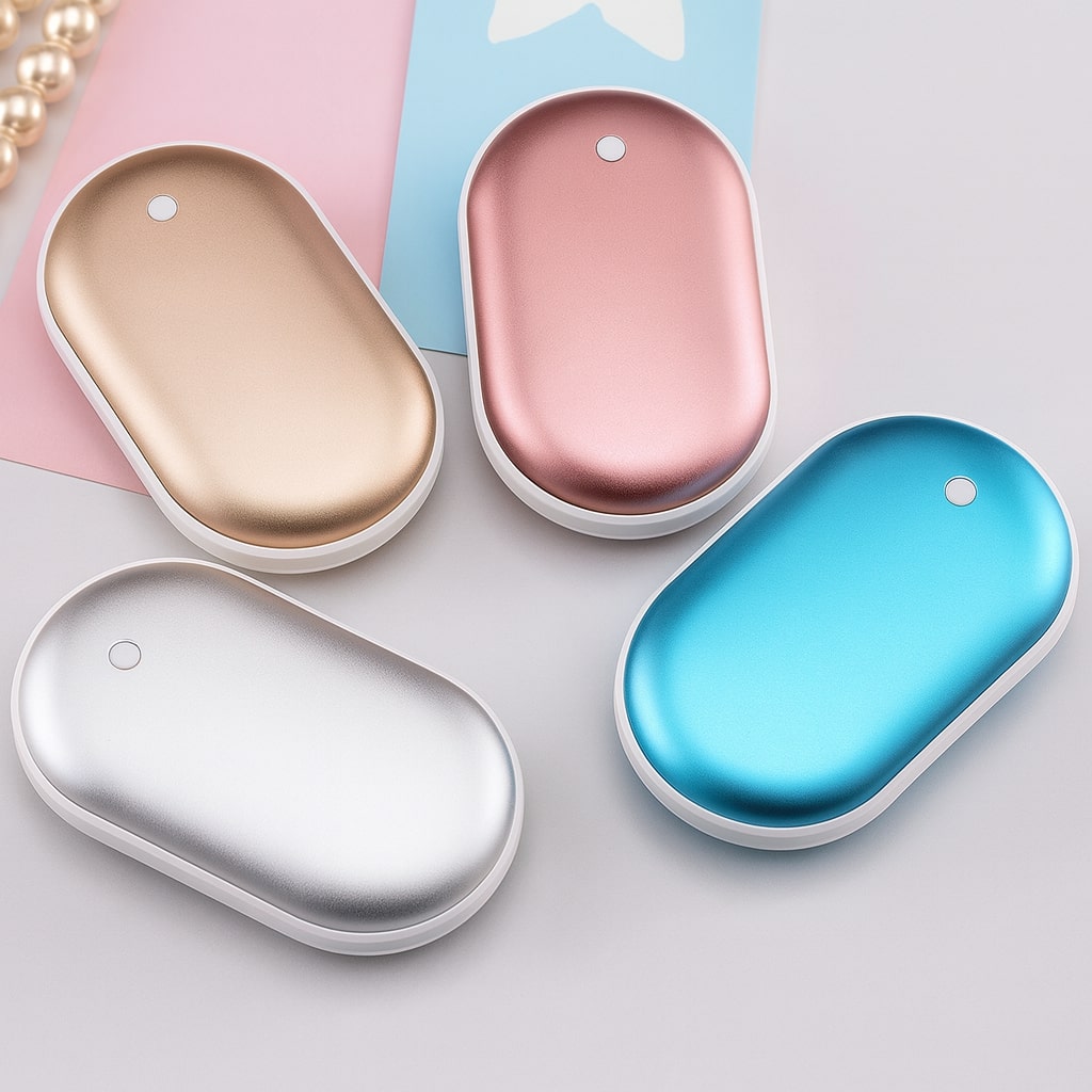 Kompakte wiederaufladbare elektrische Handwärmer-Powerbank mit Doppelfunktion