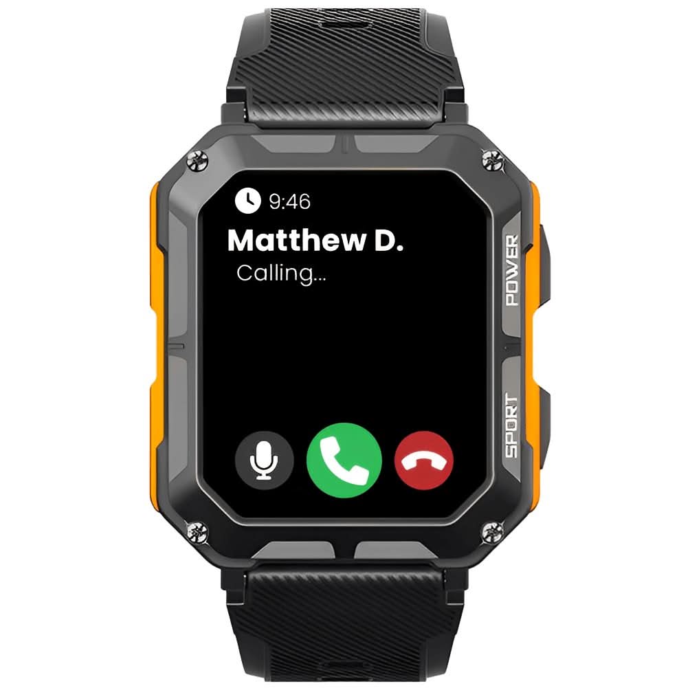 Robuste, stoßfeste und wasserdichte Smartwatch zur Gesundheitsüberwachung nach Militärstandard