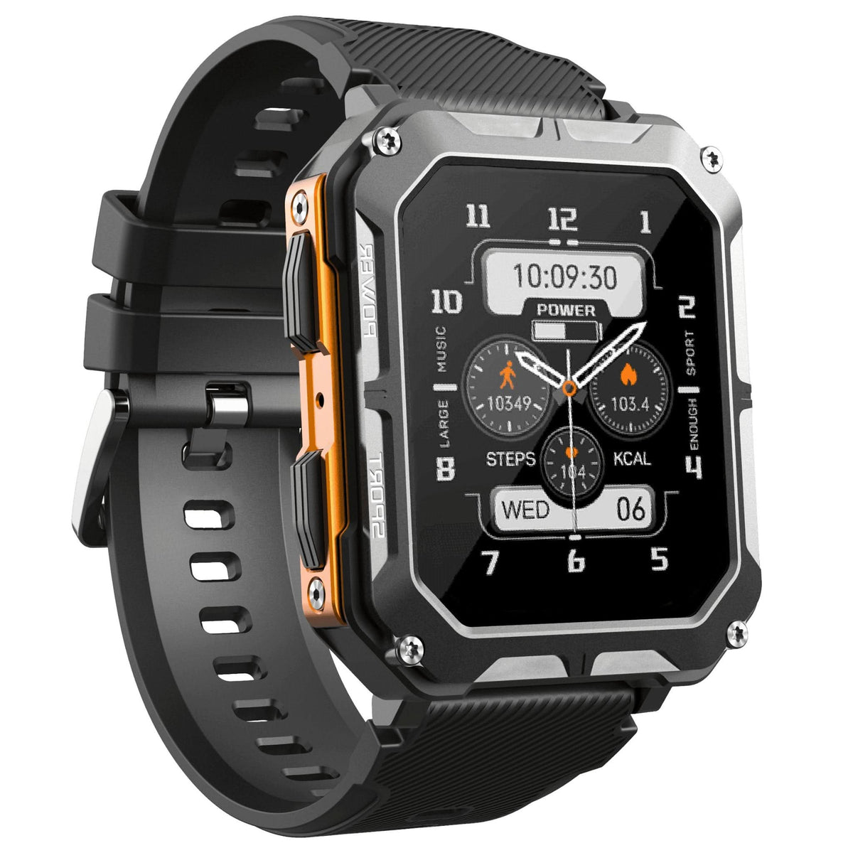 Robuste, stoßfeste und wasserdichte Smartwatch zur Gesundheitsüberwachung nach Militärstandard