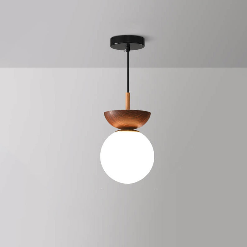 Von Japan inspirierte minimalistische runde dimmbare Deckenleuchte mit Kugelform