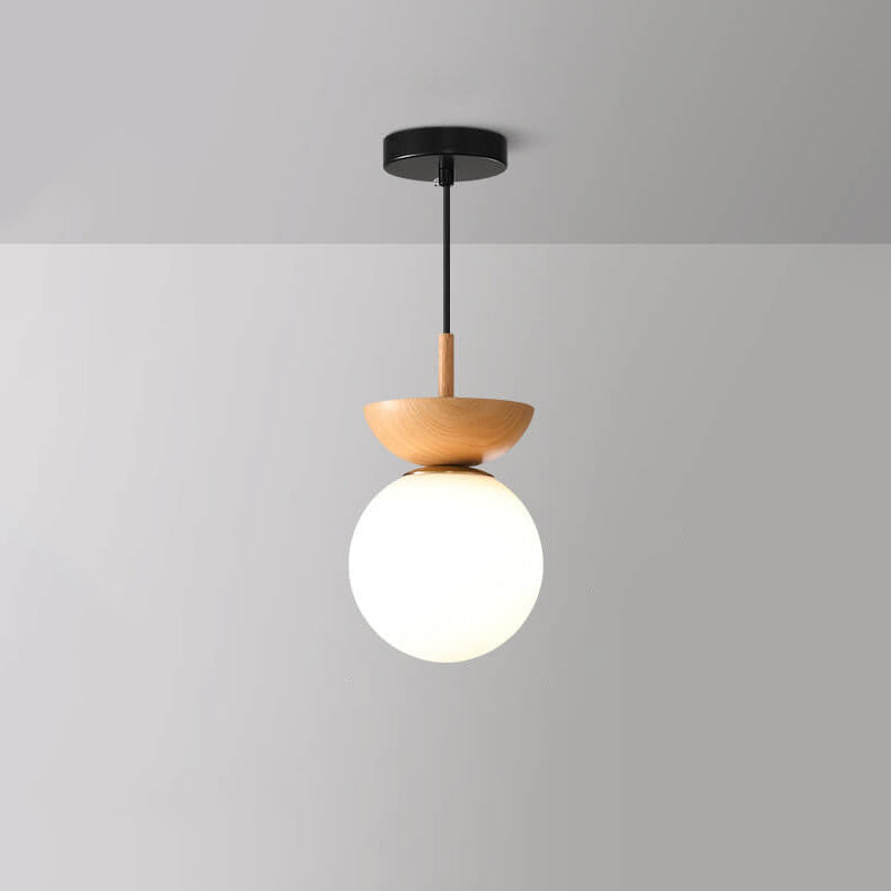 Von Japan inspirierte minimalistische runde dimmbare Deckenleuchte mit Kugelform