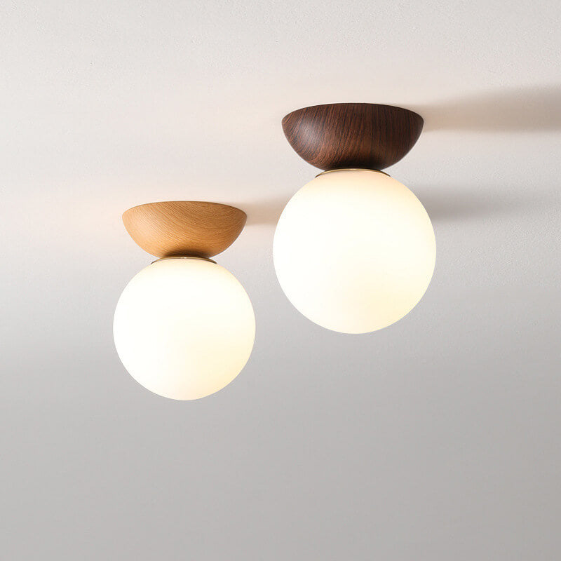 Von Japan inspirierte minimalistische runde dimmbare Deckenleuchte mit Kugelform